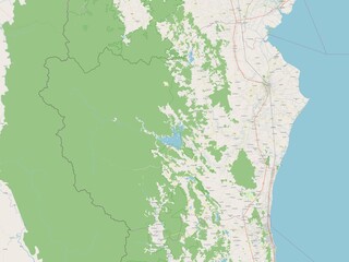 Fototapeta premium Phetchaburi, Thailand. OSM. No legend