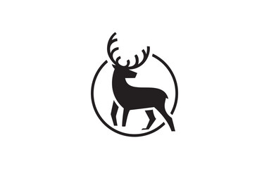 Deer logo. Unique Deer head logo and deer animal art design vector
