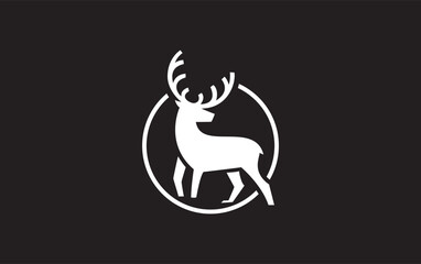 Deer logo. Unique Deer head logo and deer animal art design vector