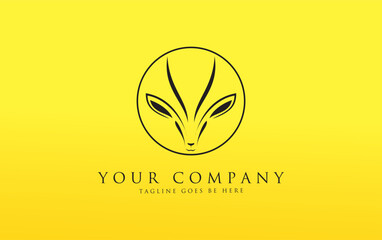 Deer logo. Unique Deer head logo and deer animal art design vector