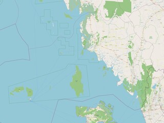 Obraz premium Satun, Thailand. OSM. No legend