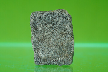 natural mineral on a green background with crystal quartz crystals