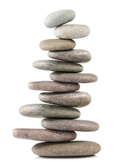 Fototapeta na wymiar Zen stone pyramid for relax, meditation and yoga concept