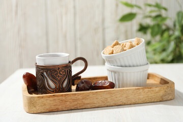 Concept of traditional turkish brewed hot drink