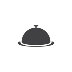 Food cloche vector icon