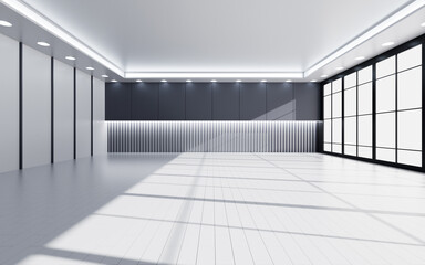Fototapeta premium Empty interior room, 3d rendering.