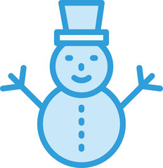 Snowman Vector Icon Design Illustration