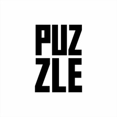 Obraz premium Puzzle word design geometric flat style.