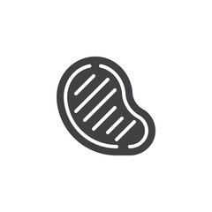 Beef steak vector icon