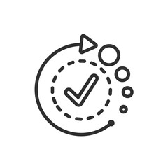 availability icon. Thin line availability icon from artificial intellegence collection. Outline vector isolated on white background. Editable availability symbol can be used web and mobile