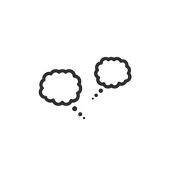 chat icon. Thin line chat icon from artificial intellegence collection. Outline vector isolated on white background. Editable chat symbol can be used web and mobile