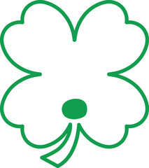St Patrick Hold Clover Leaf Symbol Dot