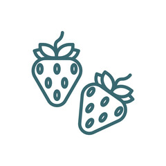 strawberry drawing icon. Thin line strawberry drawing icon from restaurant collection. Outline vector isolated on white background. Editable strawberry drawing symbol can be used web and mobile