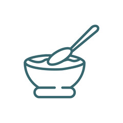 appetizers bowl icon. Thin line appetizers bowl icon from restaurant collection. Outline vector isolated on white background. Editable appetizers bowl symbol can be used web and mobile