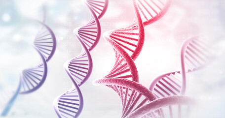 Obraz na płótnie Canvas DNA structure model. 3d illustration..