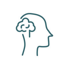 neurology icon. Thin line neurology icon from health and medical collection. Outline vector isolated on white background. Editable neurology symbol can be used web and mobile