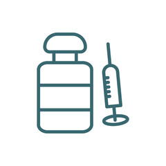 steroids icon. Thin line steroids icon from Fitness and Gym collection. Outline vector isolated on white background. Editable steroids symbol can be used web and mobile