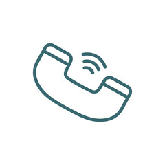 call icon. Thin line call icon from Human Resources collection. Outline vector isolated on white background. Editable call symbol can be used web and mobile