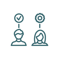 onboarding icon. Thin line onboarding icon from Human Resources collection. Outline vector isolated on white background. Editable onboarding symbol can be used web and mobile