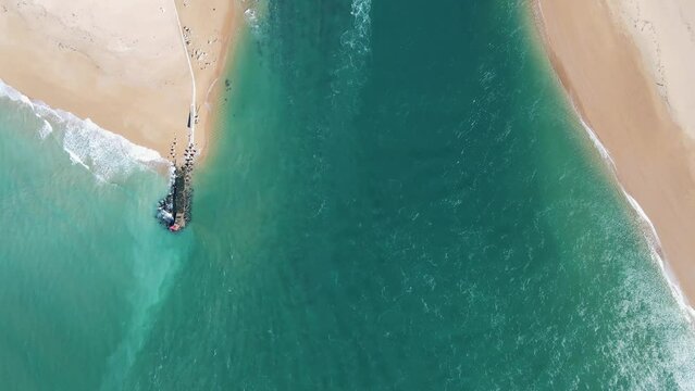Vue a&eacute;rienne vid&eacute;o drone Plouhinec Barre d'&Eacute;tel r&eacute;gion Bretagne plage vacances