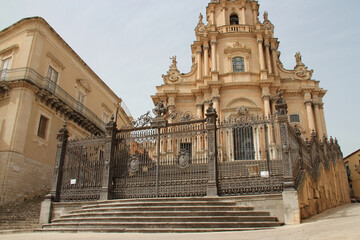 st george dome in ragusa in sicily (italy) - obrazy, fototapety, plakaty