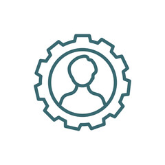 skills icon. Thin line skills icon from Human Resources collection. Outline vector isolated on white background. Editable skills symbol can be used web and mobile