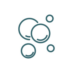 bubbles icon. Thin line bubbles icon from Hygiene and Sanitation collection. Outline vector isolated on white background. Editable bubbles symbol can be used web and mobile