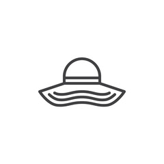 Pamela hat line icon
