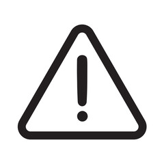 Caution line exclamation mark with triangle shape icon hazard warning sign or symbol for design.