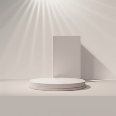 Geometric luxury podium product display.Generative AI