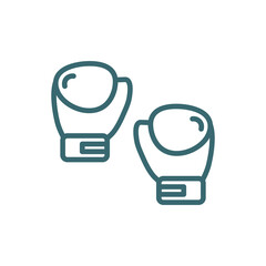 boxing glove icon. Thin line boxing glove icon from sport and game collection. Outline vector isolated on white background. Editable boxing glove symbol can be used web and mobile