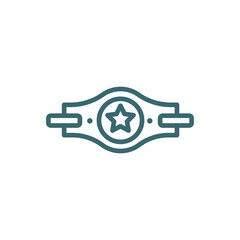 champion belt icon. Thin line champion belt icon from sport and game collection. Outline vector isolated on white background. Editable champion belt symbol can be used web and mobile