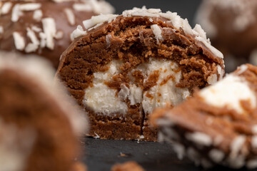 delicious and soft chocolate coconut cakes for dessert
