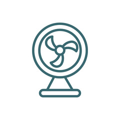ventilator icon. Thin line ventilator icon from technology collection. Outline vector isolated on white background. Editable ventilator symbol can be used web and mobile