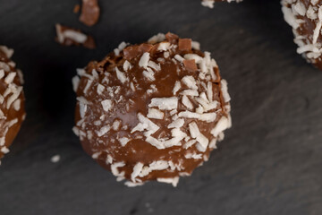 delicious and soft chocolate coconut cakes for dessert
