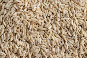 Natural brown rice for cooking healthy food