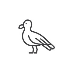 Fototapeta premium Seagull line icon