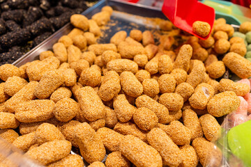 Taiwanese traditional dessert sesame balls
