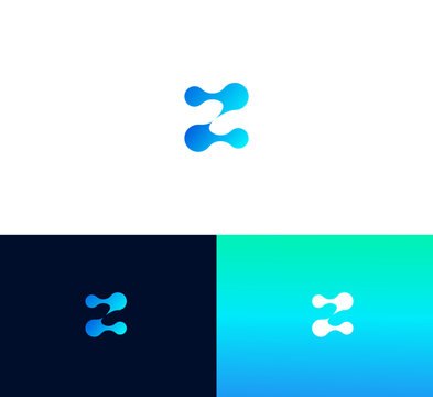 letter z logo. technology business logo design concept template