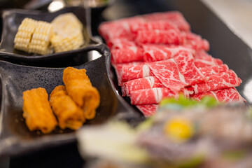 Fresh hot pot ingredients for a flavorful meal