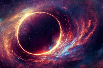 Fototapeta na wymiar Spiral nebula. Generative AI