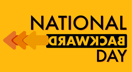 National backward day banner design