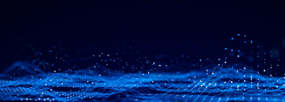 Big Data visualization. Data technology illustration. Science background. 3D