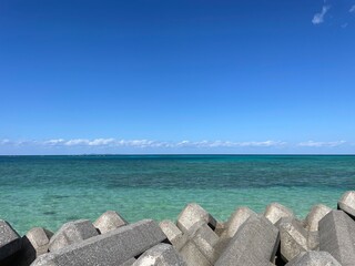 沖縄の海と空