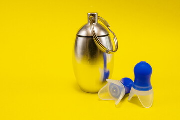 Silicone ear plugs for human ears