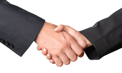 Closeup of Two Business People Shaking Hands
