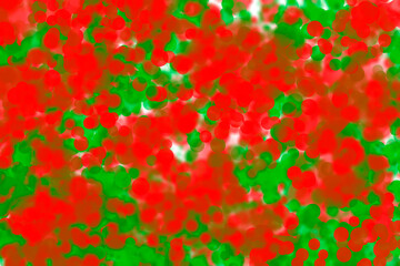 Abstract background with red-green spots and bokeh circles