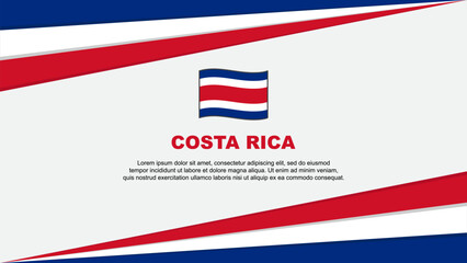 Costa Rica Flag Abstract Background Design Template. Costa Rica Independence Day Banner Cartoon Vector Illustration. Costa Rica Design