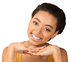 Friendly Young Woman Smiling - Isolated