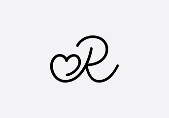 Love font circle sign. love logo design and heart font design by the letters and alphabets